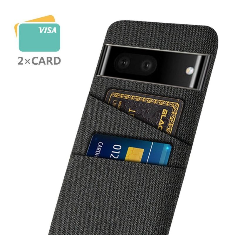 Coque Google Pixel 6a Tissu Porte-Cartes