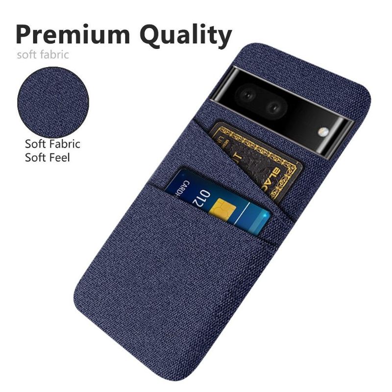 Coque Google Pixel 6a Tissu Porte-Cartes