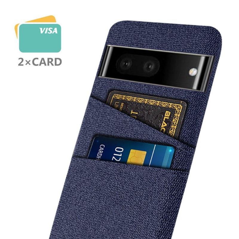 Coque Google Pixel 6a Tissu Porte-Cartes