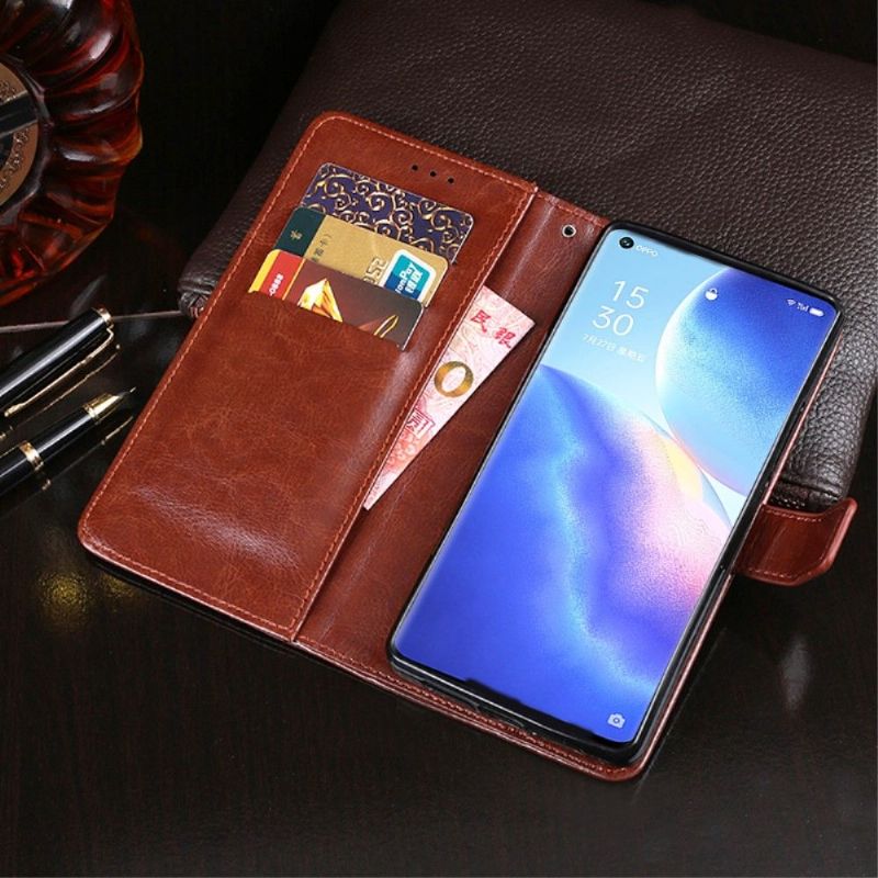 Housse Oppo Find X3 Neo IDEWEI Folio Effet Cuir