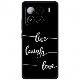 Coque TPU Motif Imprimé Antichoc pour Xiaomi 15 Pro - Vivre Rire Aimer
