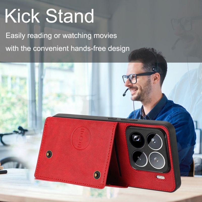 Coque Xiaomi 15 Pro Effet Cuir Porte-Cartes