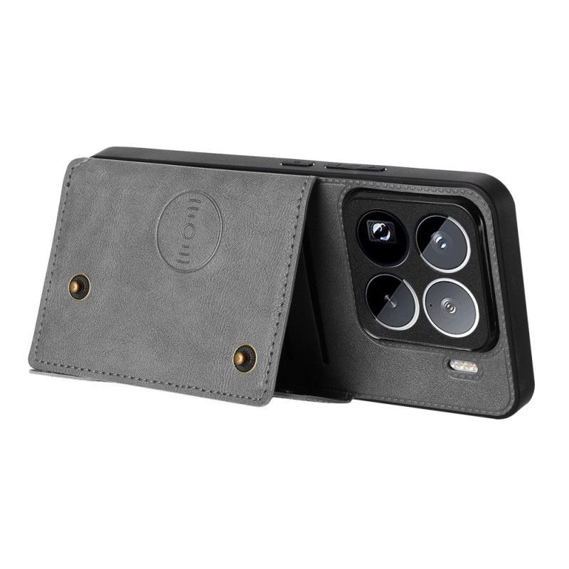 Coque Xiaomi 15 Pro Effet Cuir Porte-Cartes