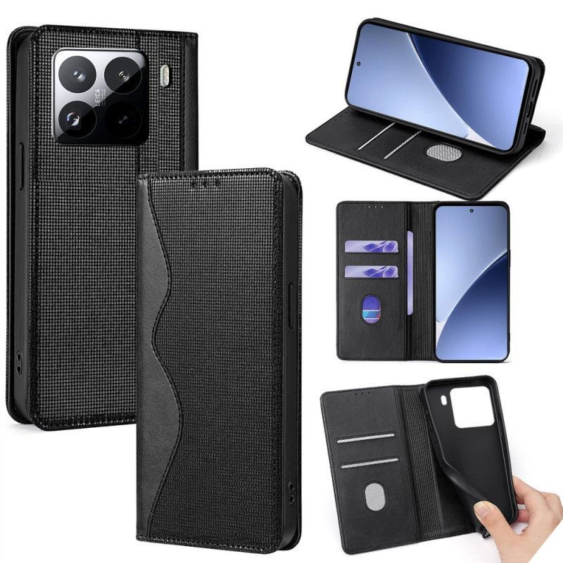 Flip Cover Xiaomi 15 Pro Protection RFID Motif Ondulé