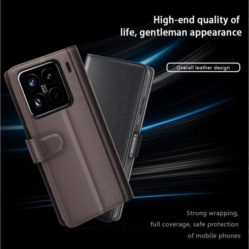 Housse Xiaomi 15 Pro Cuir Véritable