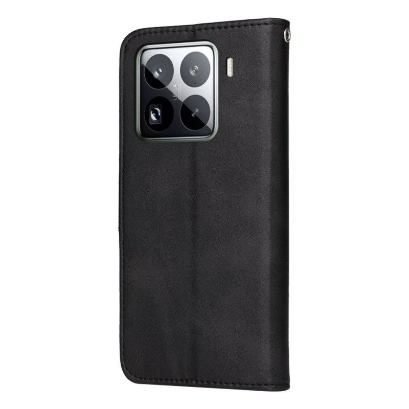 Housse Xiaomi 15 Pro Effet Cuir Uni à Lanière