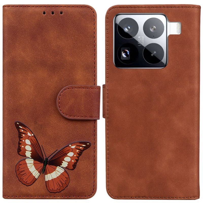 Housse Xiaomi 15 Pro Effet Daim Papillon