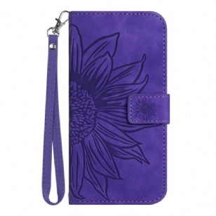 Housse Xiaomi 15 Pro Empreinte Tournesol à Lanière