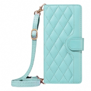 Housse Xiaomi 15 Pro Matelassée avec Lanière et Bandoulière