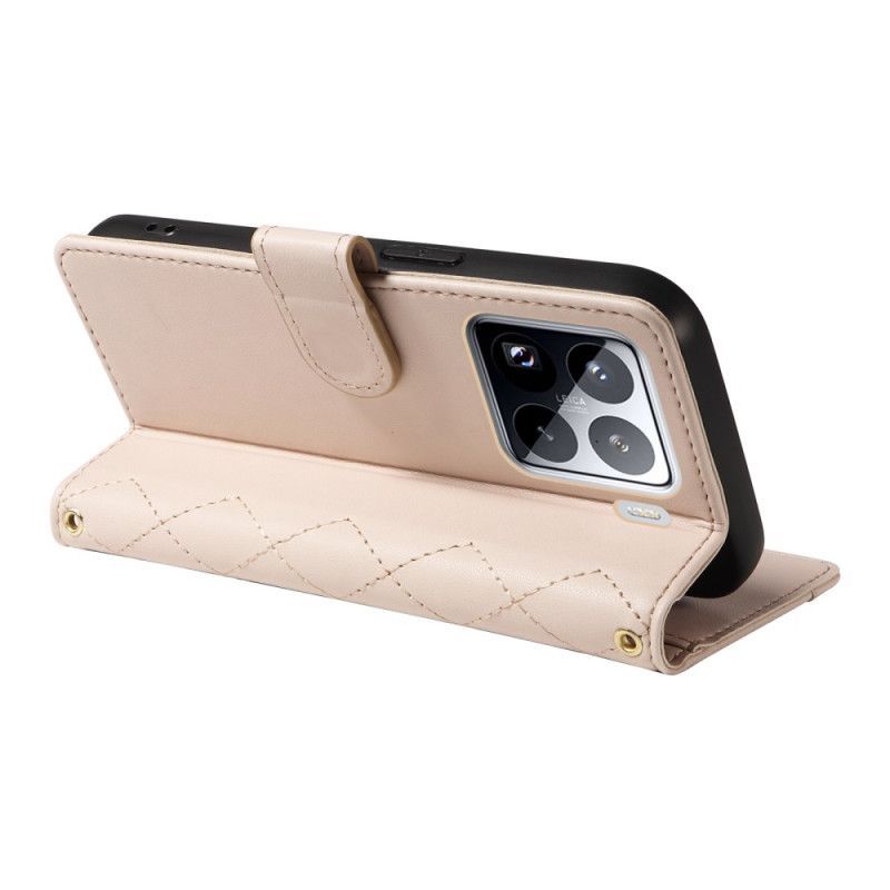 Housse Xiaomi 15 Pro Matelassée avec Lanière et Bandoulière