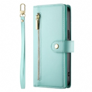 Housse Xiaomi 15 Pro Portefeuille avec Lanière et Bandoulière