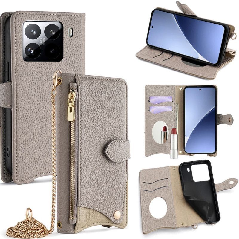 Housse Xiaomi 15 Pro Portefeuille et Chaîne