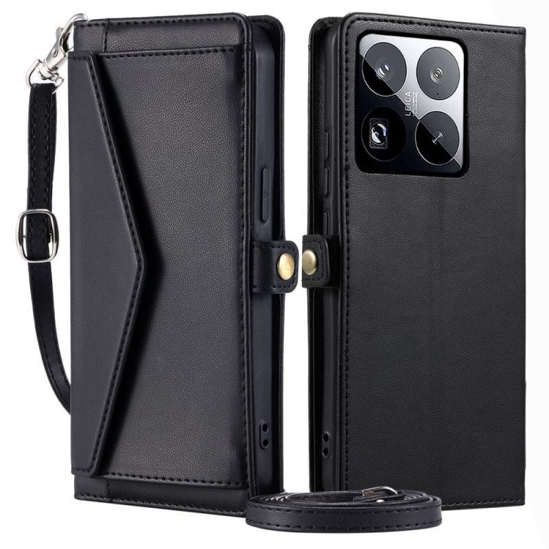 Housse Xiaomi 15 Pro Style Pochette avec Lanière et Bandoulière