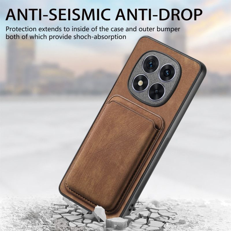 Coque Xiaomi Redmi Note 14 Pro 5G / Poco X7 Effet Cuir Porte-cartes Détachable