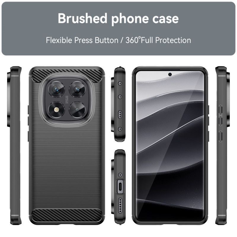Coque Xiaomi Redmi Note 14 Pro 5G / Poco X7 Fibre Carbone Brossée