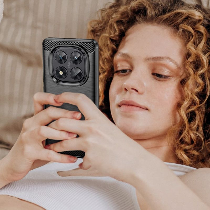 Coque Xiaomi Redmi Note 14 Pro 5G / Poco X7 Fibre Carbone Brossée