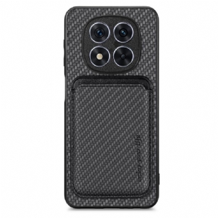 Coque Xiaomi Redmi Note 14 Pro 5G / Poco X7 Fibre Carbone Porte-Cartes Détachable