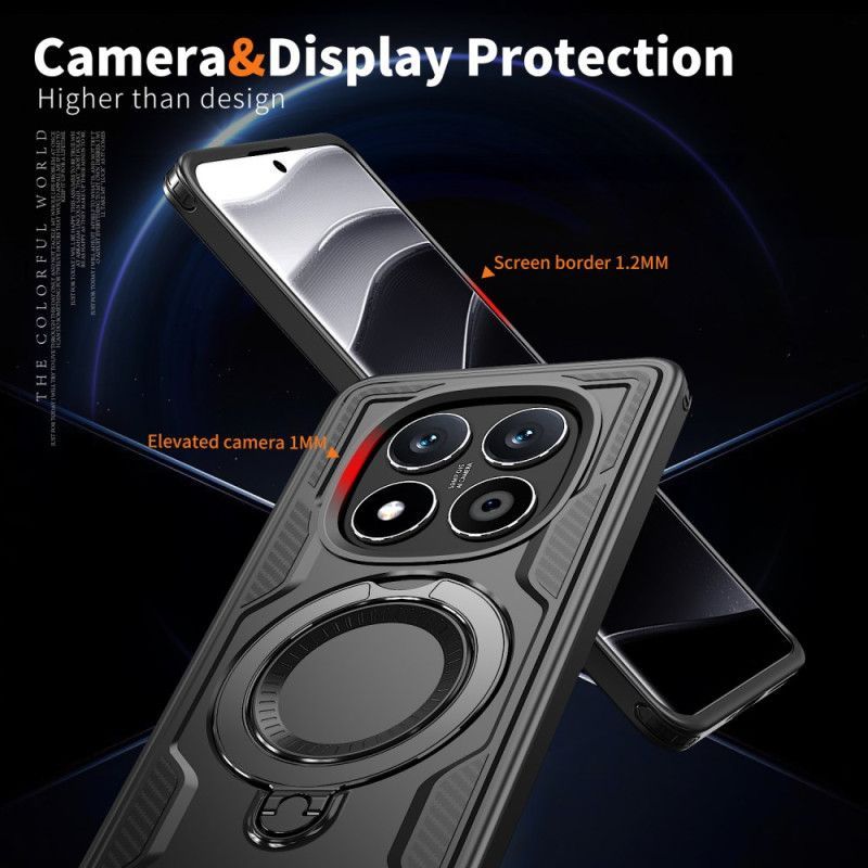Coque Xiaomi Redmi Note 14 Pro 5G / Poco X7 Support Rotatif à et Compatibilité MagSafe,