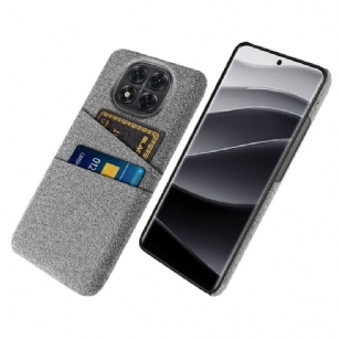 Coque Xiaomi Redmi Note 14 Pro 5G / Poco X7 Tissu Porte-Cartes