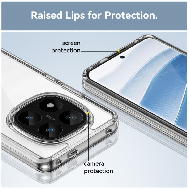 Coque Xiaomi Redmi Note 14 Pro 5G / Poco X7 Transparente avec Protection Écran Intégrale en Verre Trempé