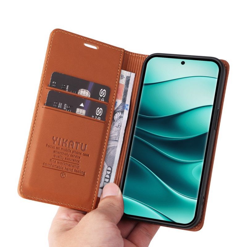 Flip Cover Xiaomi Redmi Note 14 Pro Plus 5G / 14 Pro 5G / Poco X7 Simili Cuir YIKATU