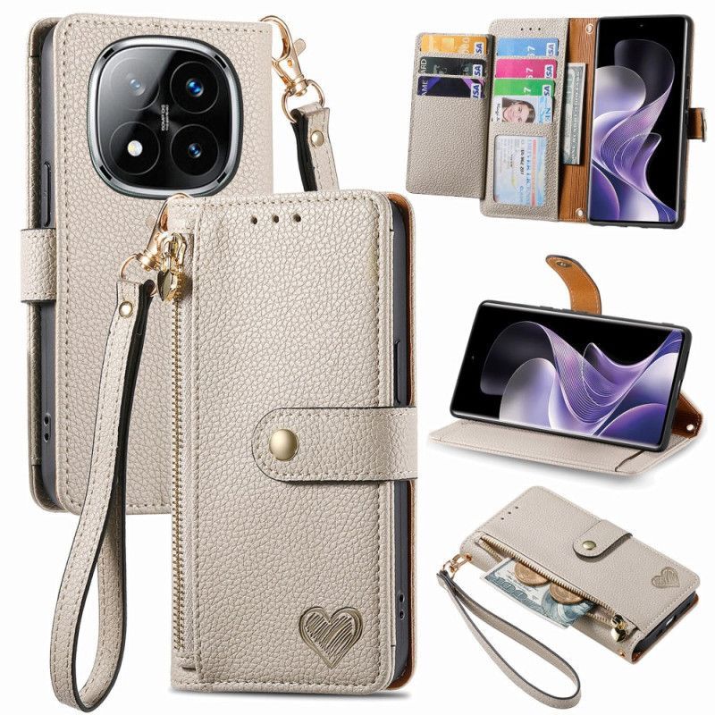 Housse Xiaomi Redmi Note 14 Pro 5G / Poco X7 Blocage RFID Motif Coeur