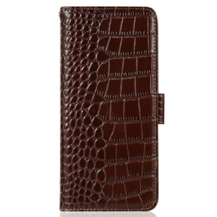 Housse Xiaomi Redmi Note 14 Pro 5G / Poco X7 Cuir Texture Crocodile