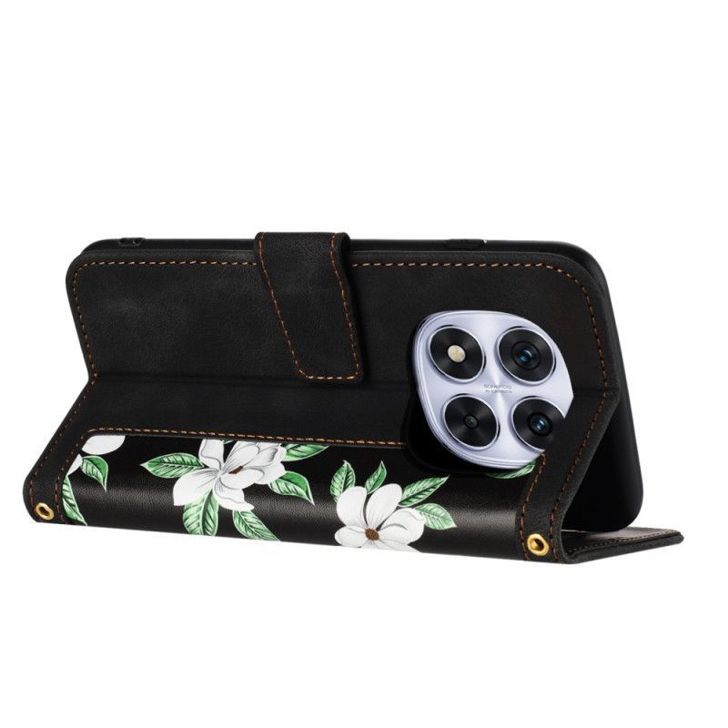 Housse Xiaomi Redmi Note 14 Pro 5G / Poco X7 Florale avec Lanière