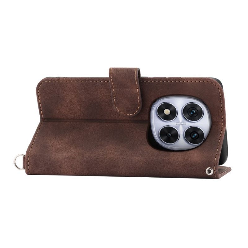 Housse Xiaomi Redmi Note 14 Pro 5G / Poco X7 Motif Dentelle avec Lanière et Bandoulière