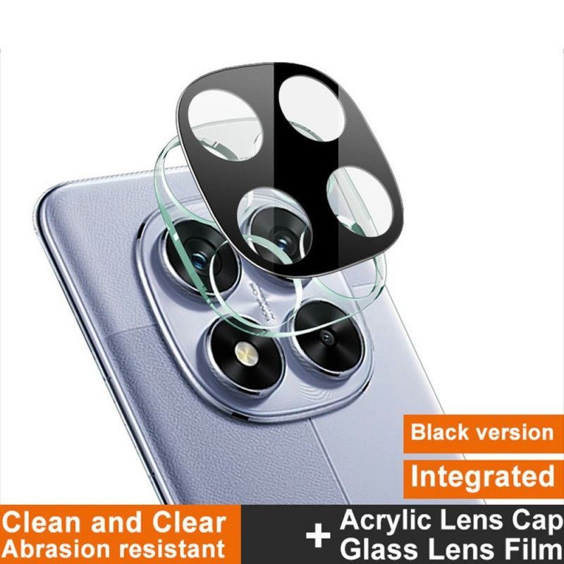 Lentille de Protection en verre Trempé pour Xiaomi Redmi Note 14 Pro 5G / Poco X7 (version noire)