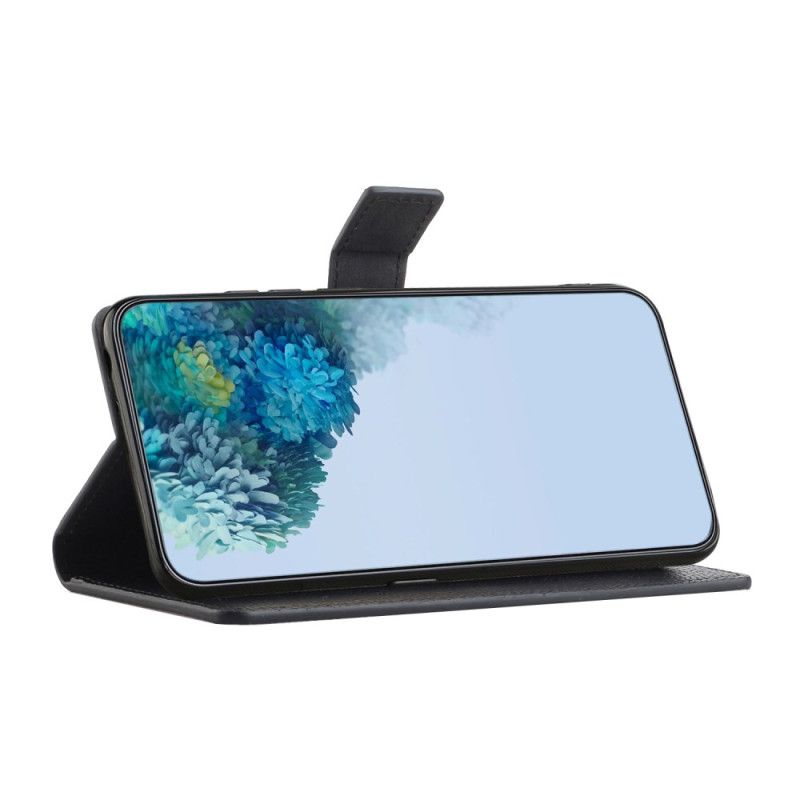 Étui Portefeuille Google Pixel 10a Texture Litchi, Noir