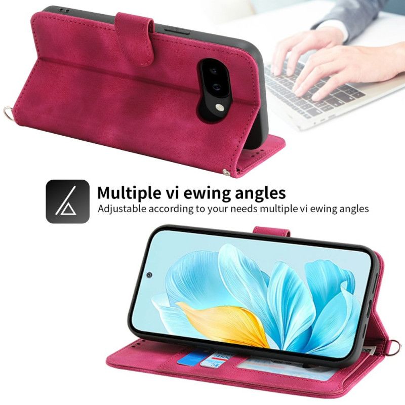 Housse Google Pixel 10A Effet Daim Mandala avec Bandoulière