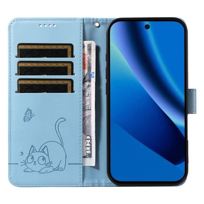 Housse Google Pixel 10A Motif Chats et Lanière