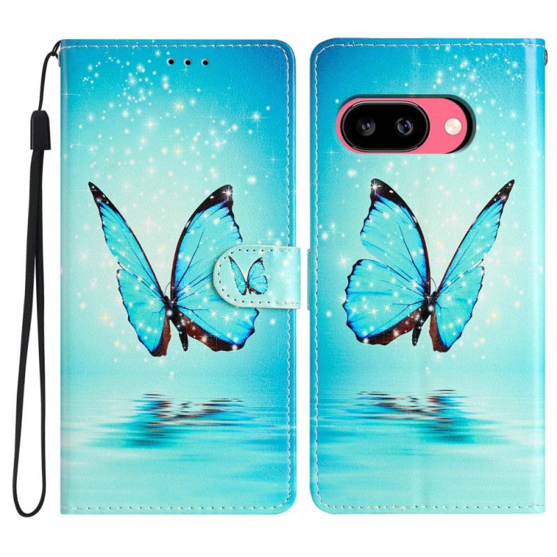 Housse Google Pixel 10A Papillon Bleu sur l'Eau