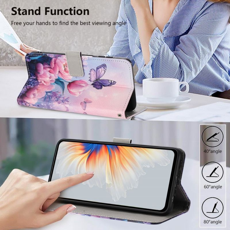 Housse Google Pixel 10A Papillons et Fleurs Roses