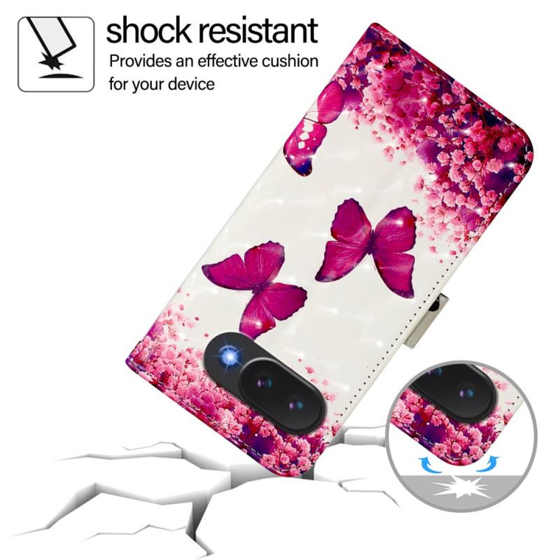 Housse Google Pixel 10A Papillons Roses