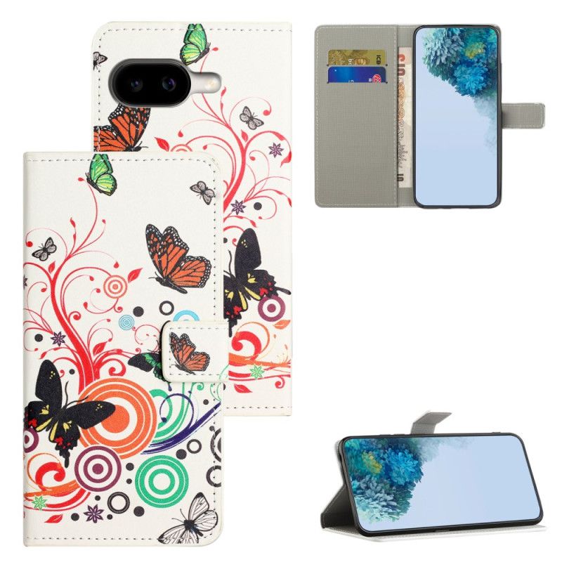 Housse Google Pixel 10A Papillons sur Fond Blanc