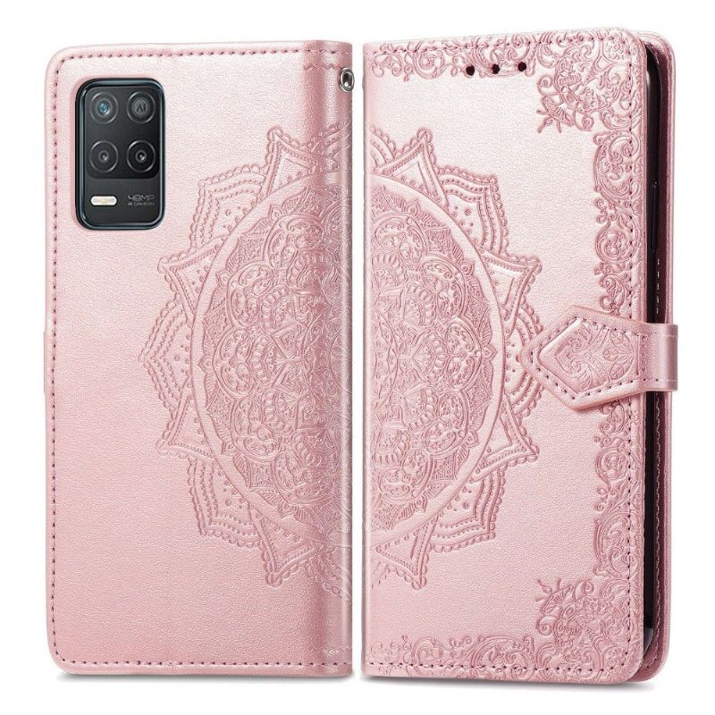 Housse Realme 8 5G Mandala relief en simili cuir