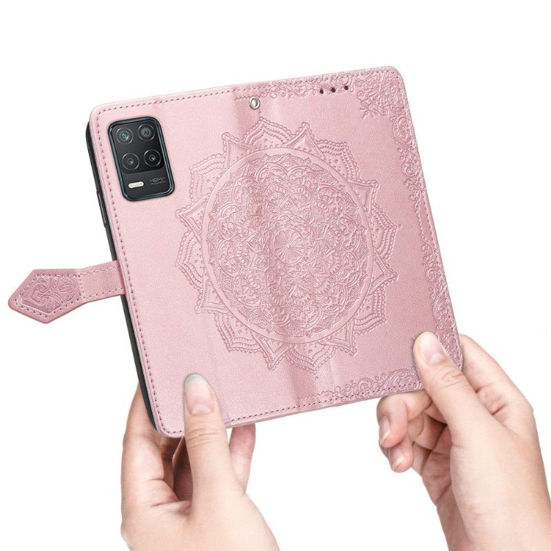 Housse Realme 8 5G Mandala relief en simili cuir