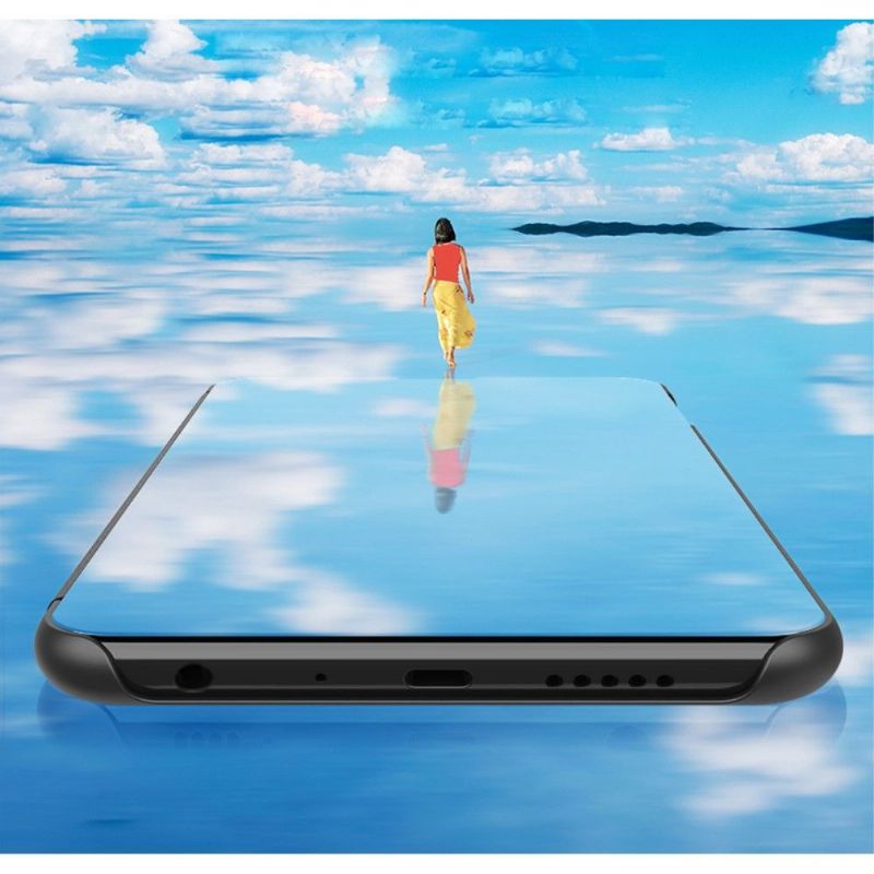 Coque Xiaomi Redmi Note 8 2021 / 2019 avec rabat effet miroir