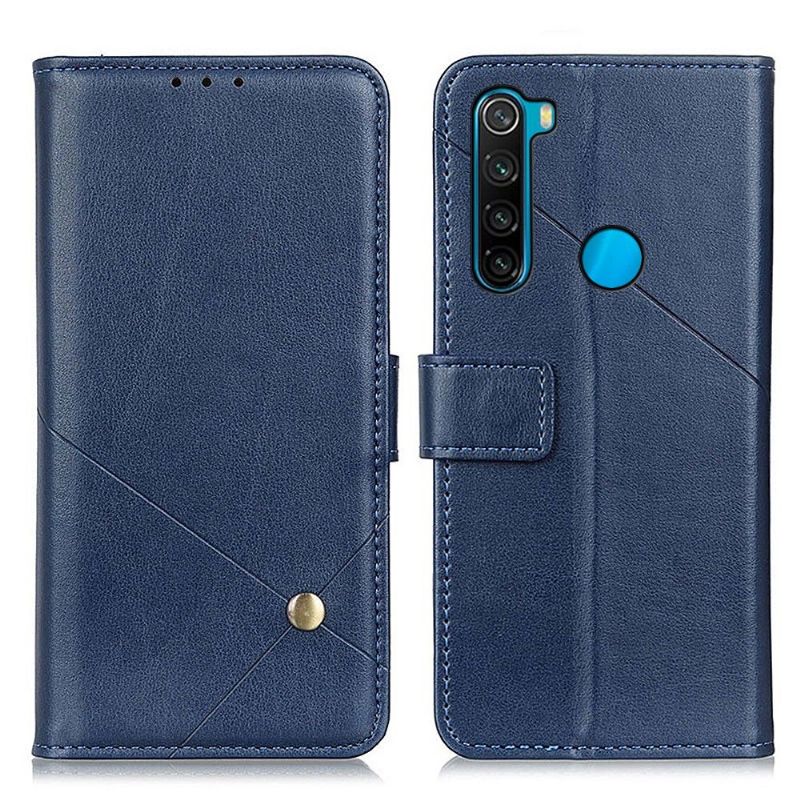 Housse Xiaomi Redmi Note 8 2021 / 2019 Rabat simili cuir avec rivet