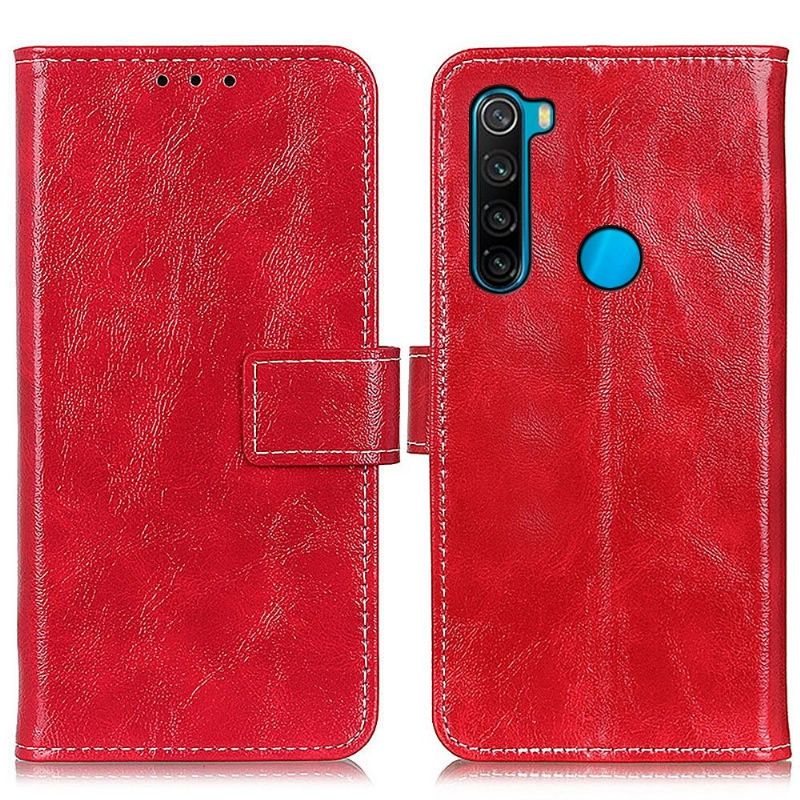 Housse Xiaomi Redmi Note 8 2021 effet cuir luxueux coutures