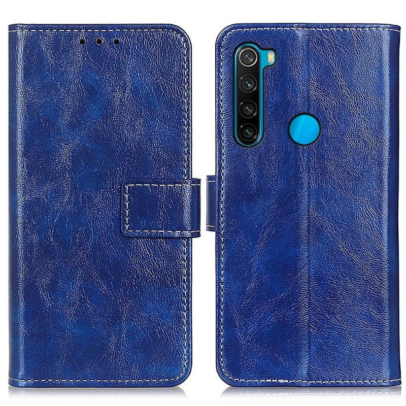Housse Xiaomi Redmi Note 8 2021 effet cuir luxueux coutures