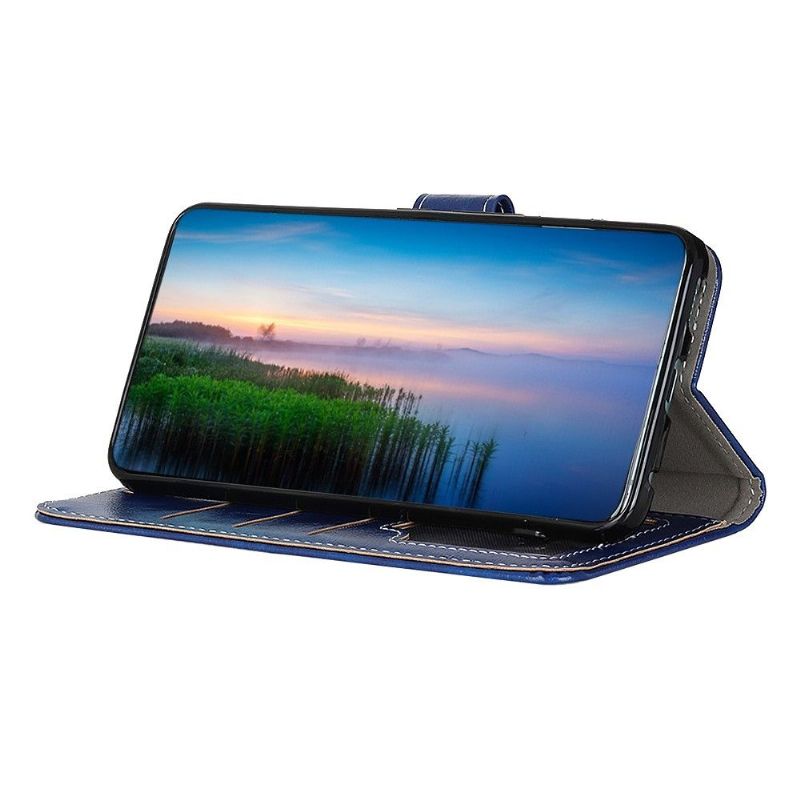 Housse Xiaomi Redmi Note 8 2021 effet cuir luxueux coutures