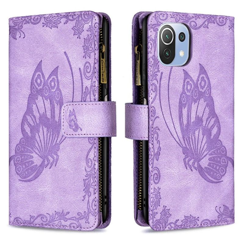 Housse portefeuille Xiaomi 11 Lite 5G NE / Mi 11 Lite / Lite 5G papillon volant
