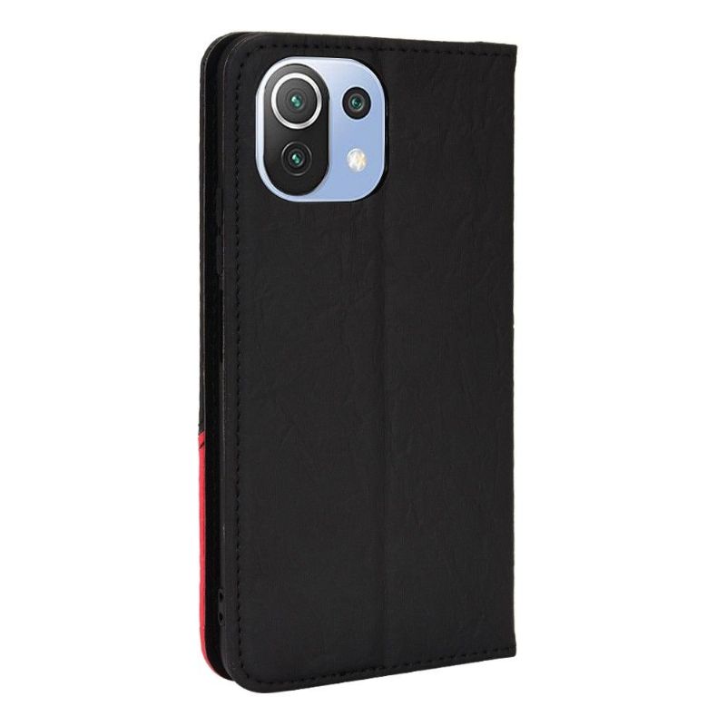 Housse Xiaomi 11 Lite 5G NE, Mi 11 Lite 4G, 5G flip cover simili cuir rétro