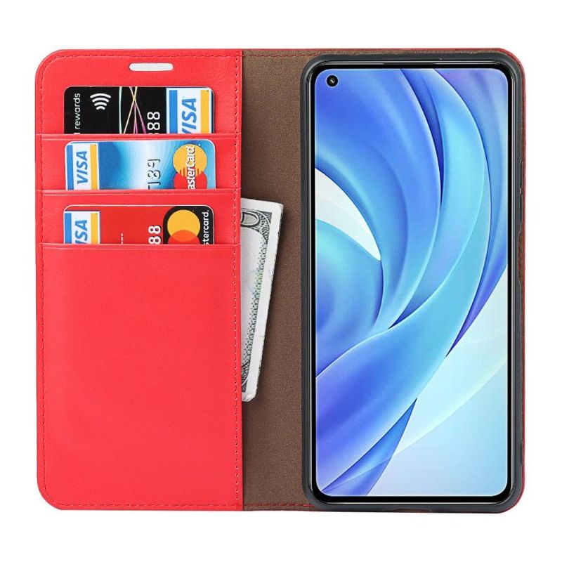 Xiaomi 11 Lite 5G NE, Mi 11 Lite 4G, Mi Lite 5G - Housse cuir porte cartes fonction support