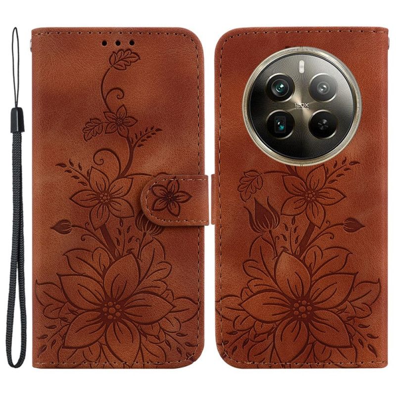 Housse Realme 12 Pro / 12 Pro Plus Florale à Lanière