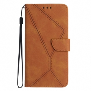 Housse Realme 12 Pro / 12 Pro Plus Lignes et Pointillés à Lanière