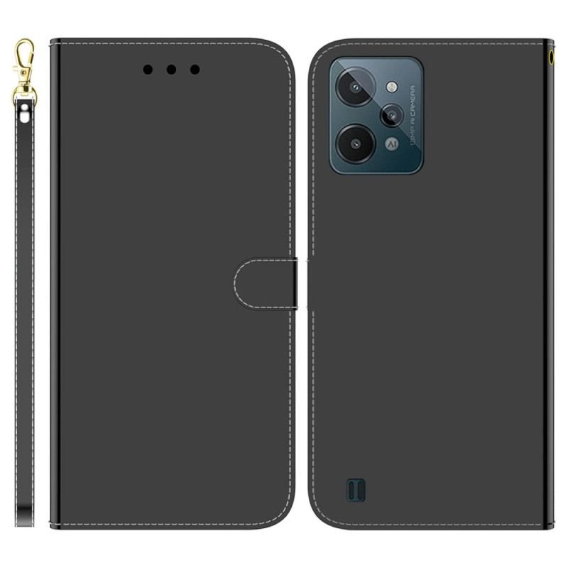 Housse Realme C31 en Simili Cuir avec Lanière